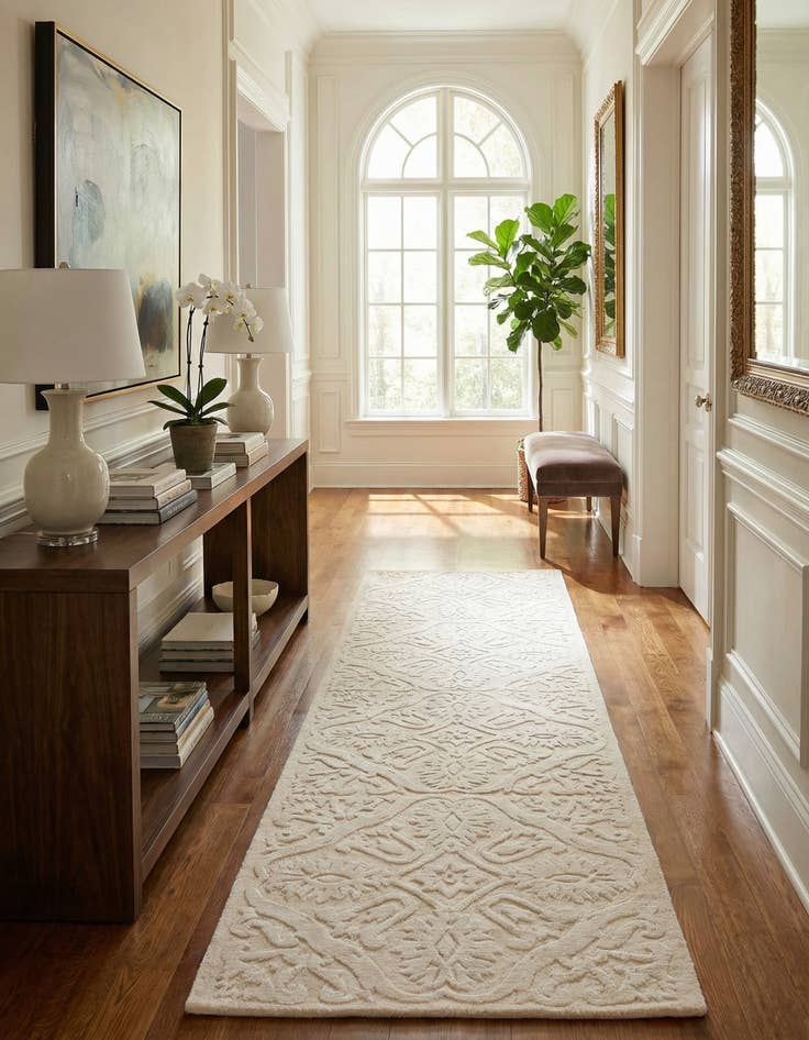 Detail image of  2' 8 x 9' 9  Hand Knotted Darya Wool Runner Rug