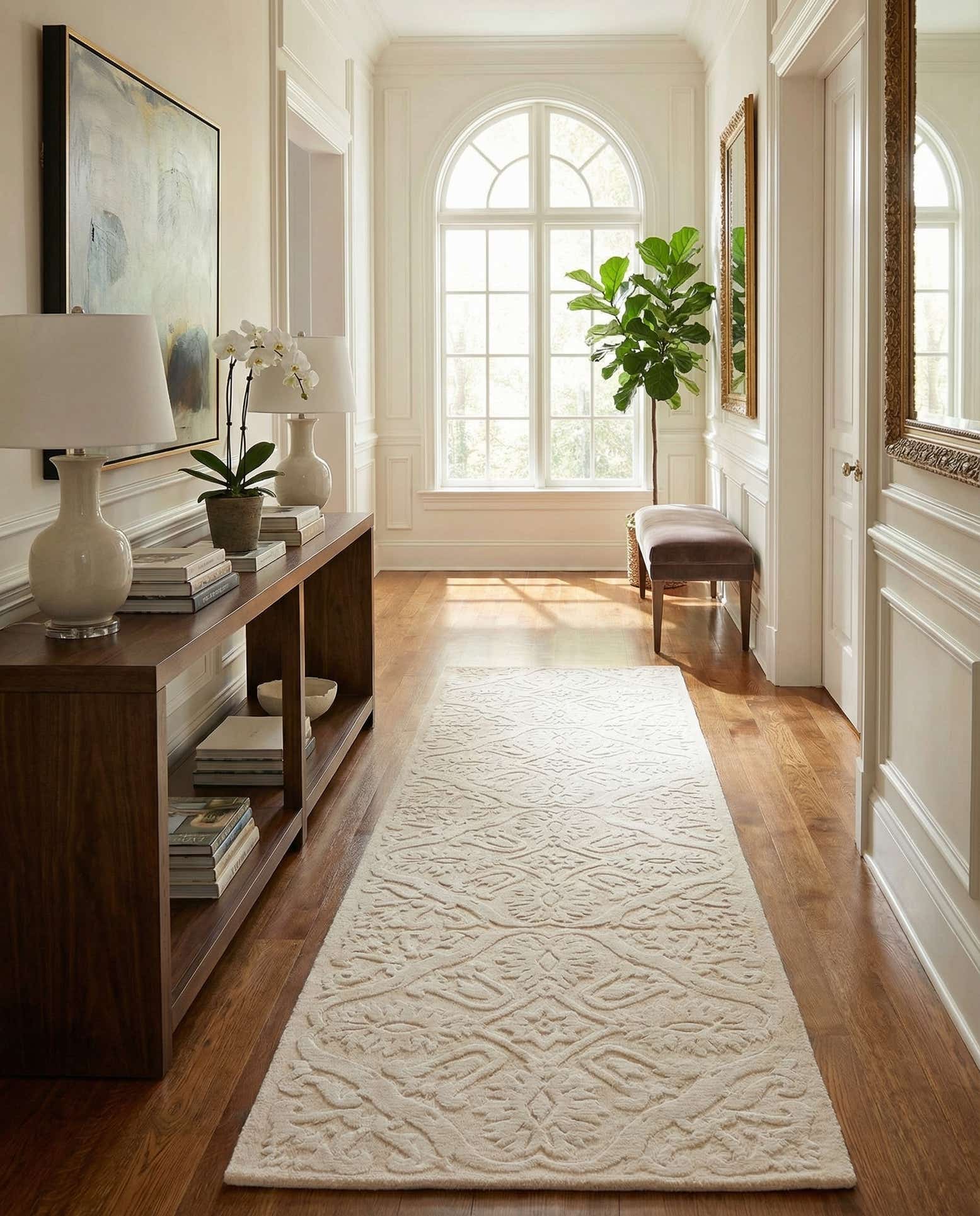 2' 8 x 9' 9 Hand Knotted Darya Wool Runner Rug