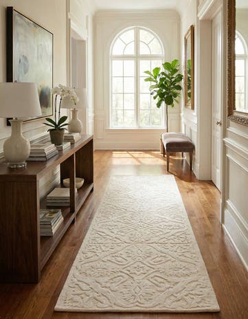 2' 8 x 9' 9 Hand Knotted Darya Wool Runner Rug