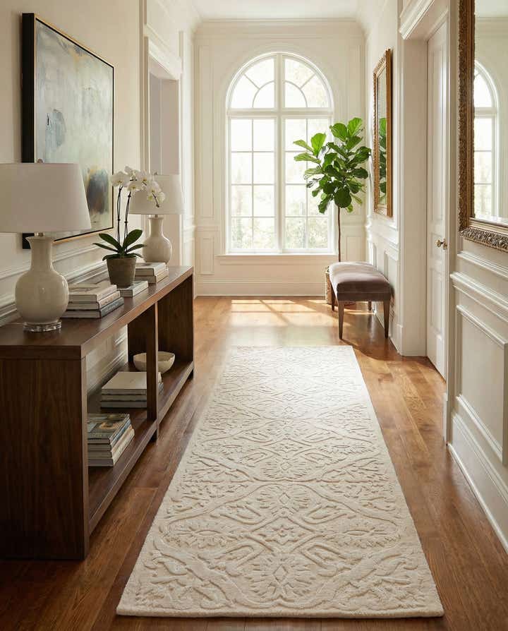 2' 8 x 9' 9 Hand Knotted Darya Wool Runner Rug