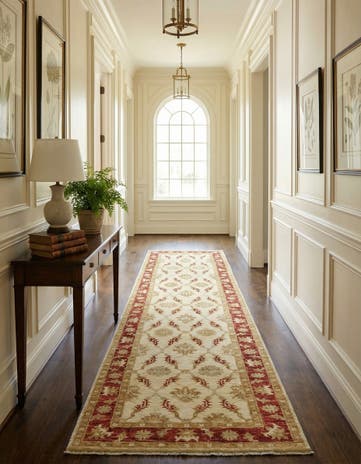 2' 8 x 9' 10 Hand Knotted Peshawar Ziegler Runner Rug