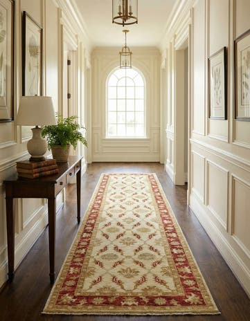 2' 8 x 9' 10 Hand Knotted Peshawar Ziegler Runner Rug