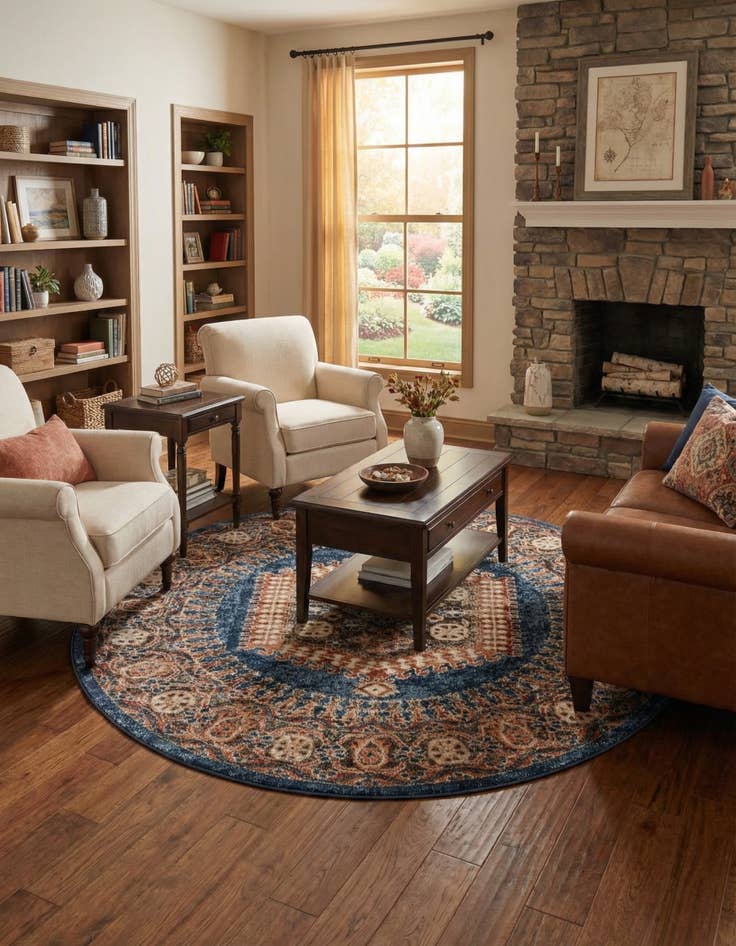 Detail image of 6' 1 x 6' 1 Arcadia Round Rug