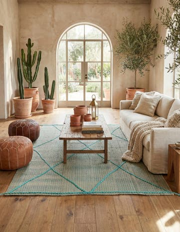8' 1 x 10' 2 Hand Knotted Moroccan Wool Rug
