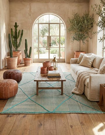 8' 1 x 10' 2 Hand Knotted Moroccan Wool Rug