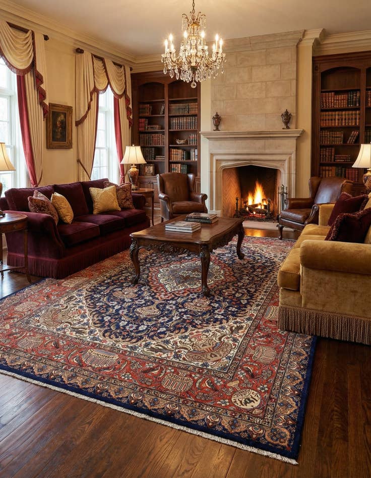 Detail image of  8' x 11' 1 Kashmar Wool Rug