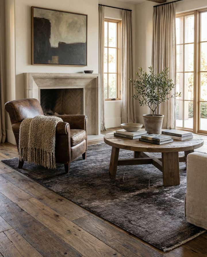 4' 10 x 6' 9 Hand Knotted Ultra Vintage Persian Wool Rug