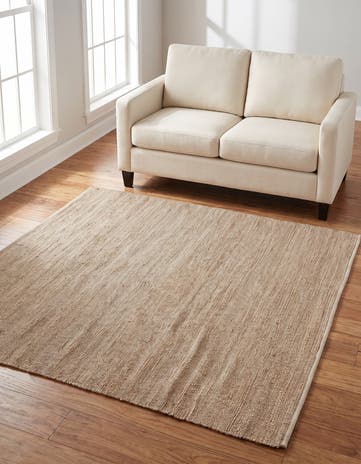 6' 1 x 6' 1 Hand Woven Laurel Handwoven Jute Square Rug