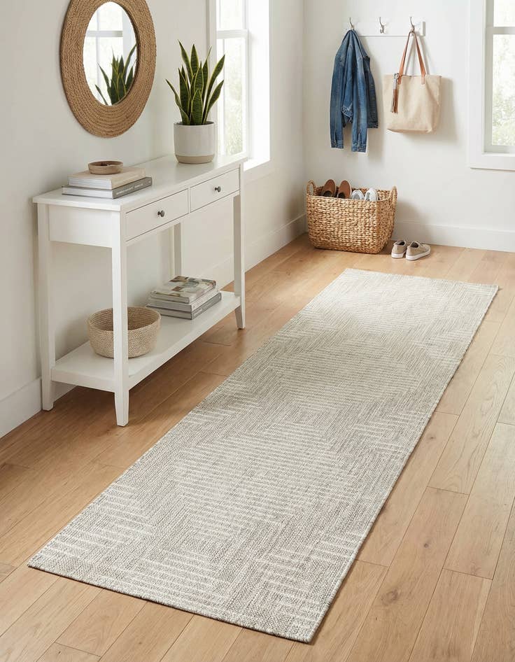 Detail image of 2' x 6' Easy-Clean Modern Indoor / Outdoor Runner Rug
