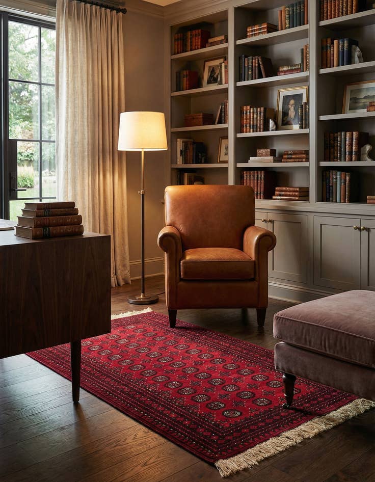 Detail image of 3' 5 x 6' 2 Afghan Akhche Wool Rug