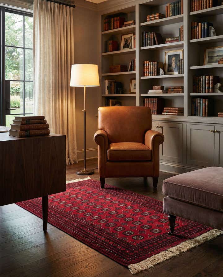 3' 5 x 6' 2 Afghan Akhche Wool Rug