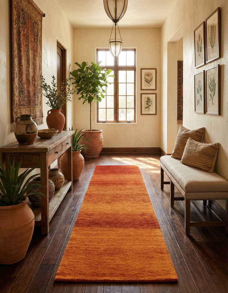 Detail image of  2' 8 x 10' 1  Hand Knotted Gabbeh Wool Runner Rug