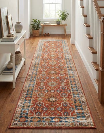2' 7 x 10' Easy-Clean Traditional Indoor / Outdoor Runner Rug