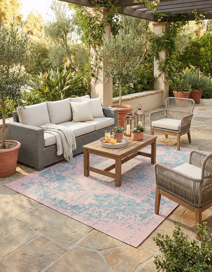 Detail image of 7' 10 x 10'  Washable Jill Zarin Dubai Indoor / Outdoor Rug