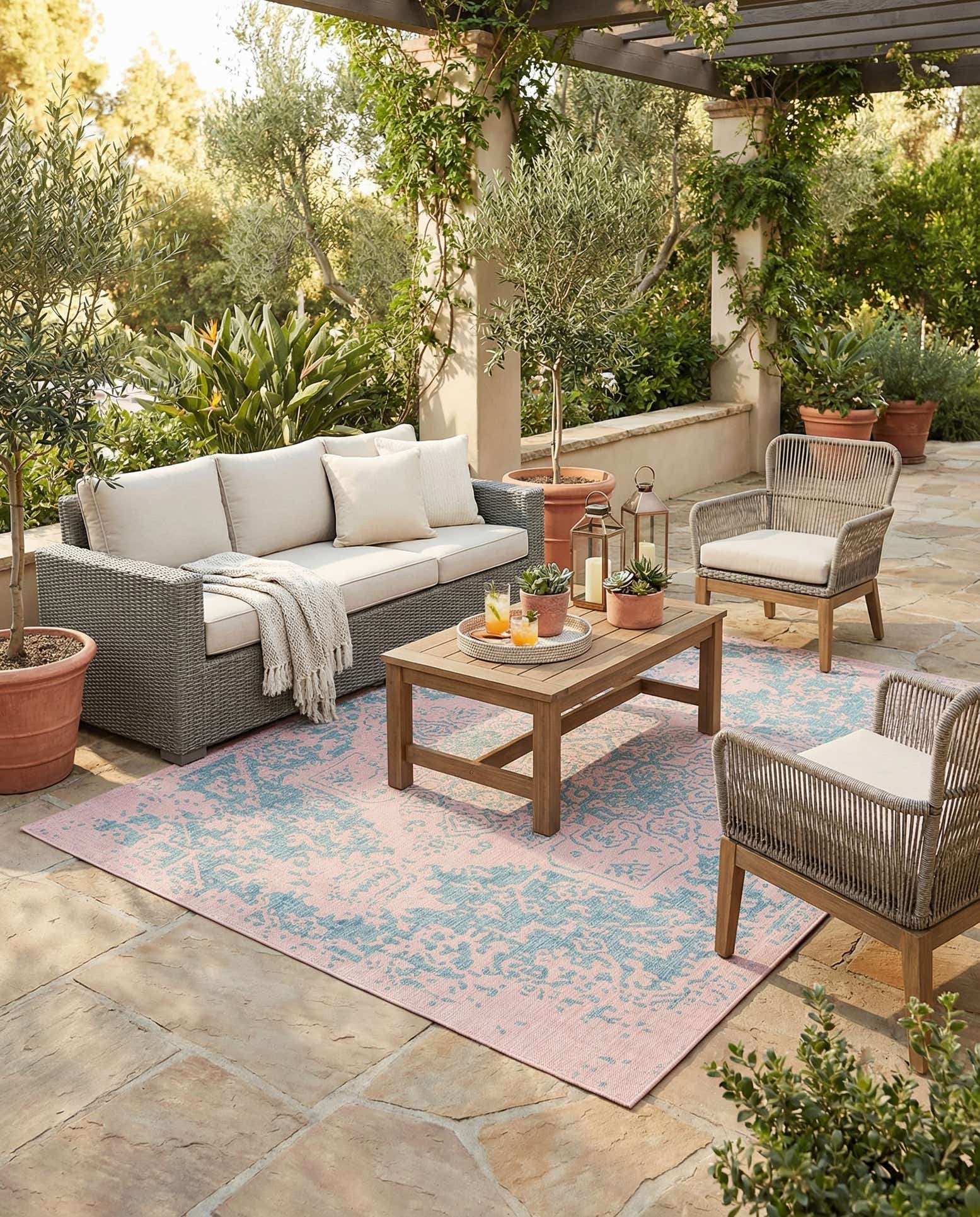 7' 10 x 10' Easy-Clean Jill Zarin Dubai Indoor / Outdoor Rug