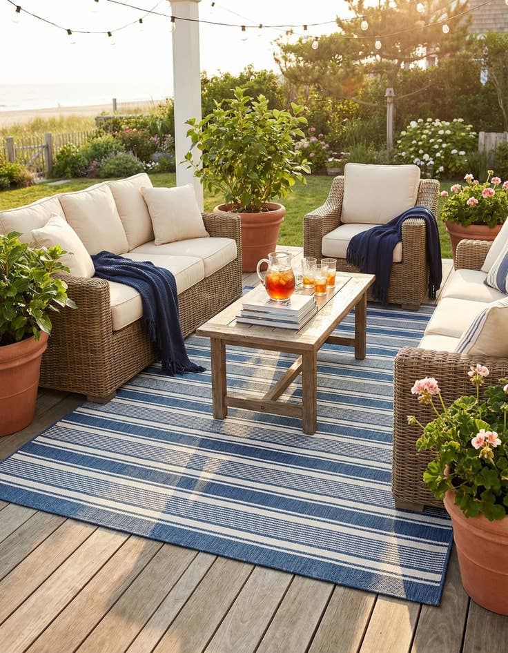 Detail image of 9' x 12'  Washable Jill Zarin Anguilla Indoor / Outdoor Rug