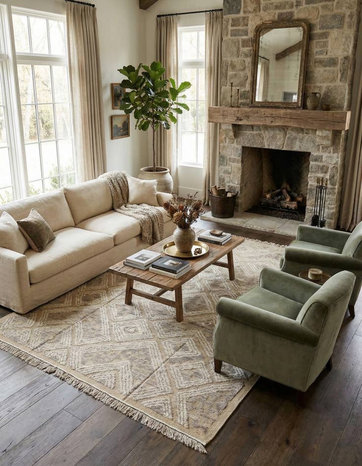 Detail image of 9' x 12' 8  Hand Knotted Darya Wool Rug