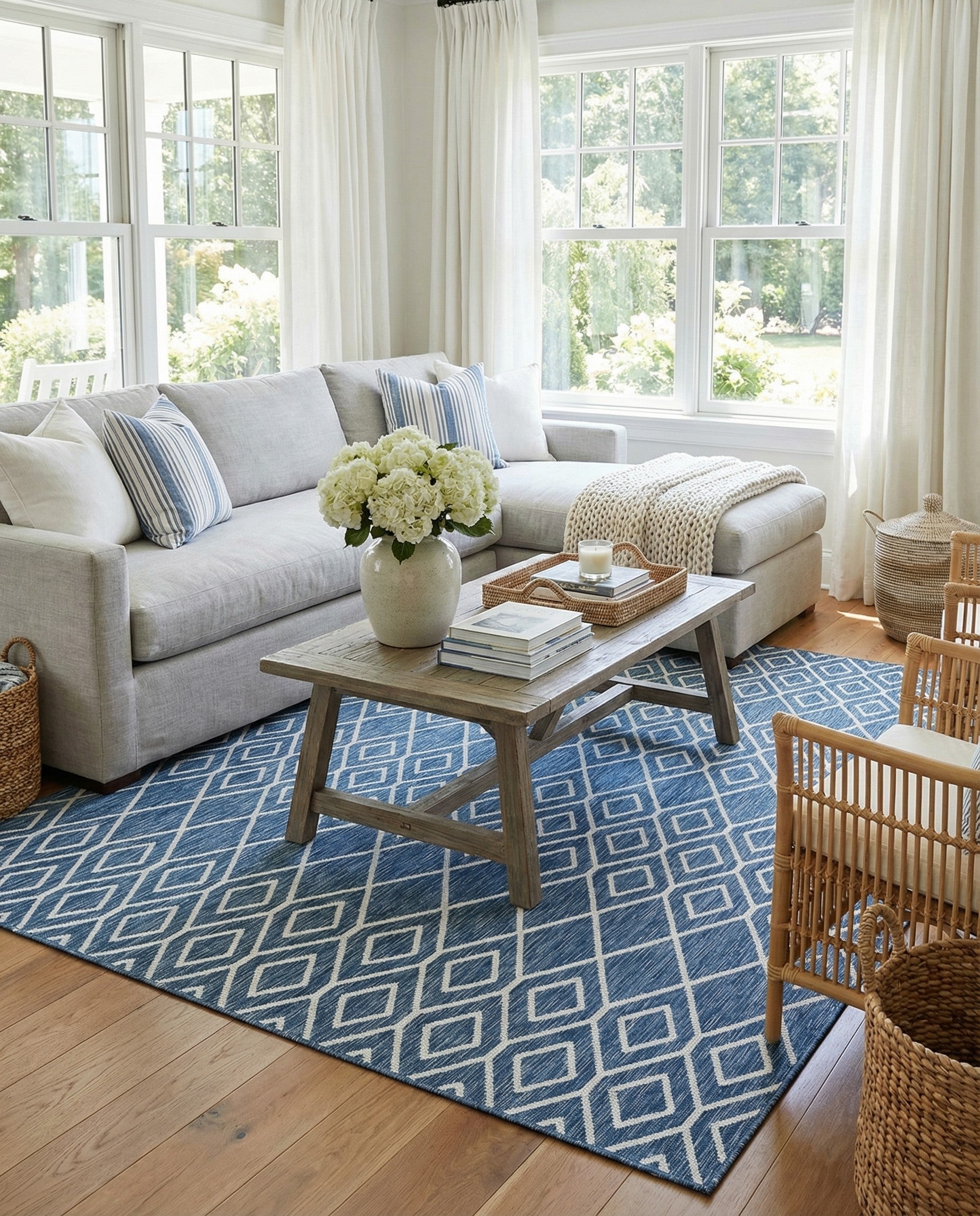 9' x 12' Easy-Clean Jill Zarin Turks and Caicos Indoor / Outdoor Rug