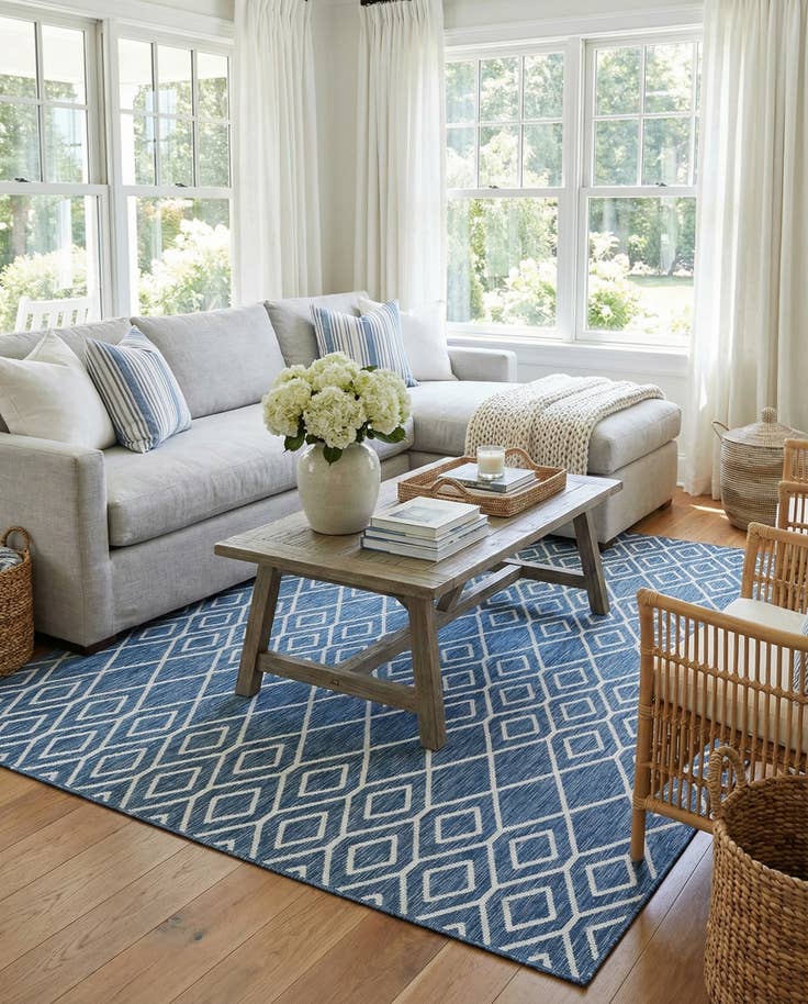 Detail image of 9' x 12' Easy-Clean Jill Zarin Turks and Caicos Indoor / Outdoor Rug