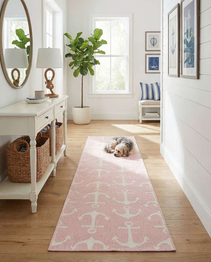 2' x 8' Easy-Clean Coastal Indoor / Outdoor Runner Rug