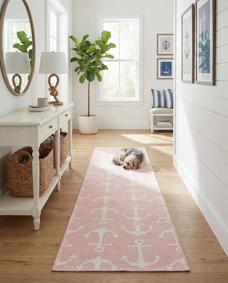 Detail image of 2' x 8' Easy-Clean Coastal Indoor / Outdoor Runner Rug