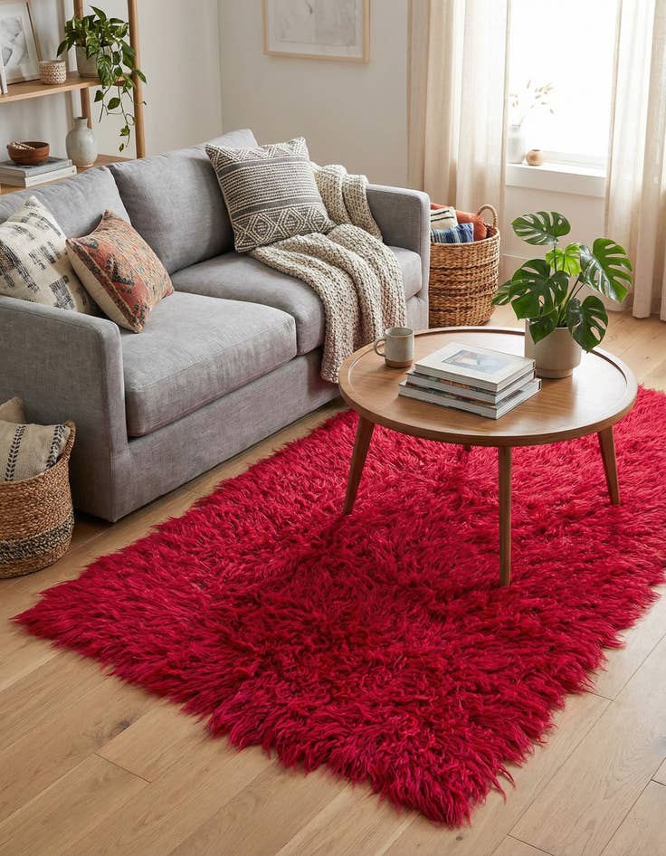 Detail image of  2' 9 x 5'  Hand Knotted Moroccan Wool Rug