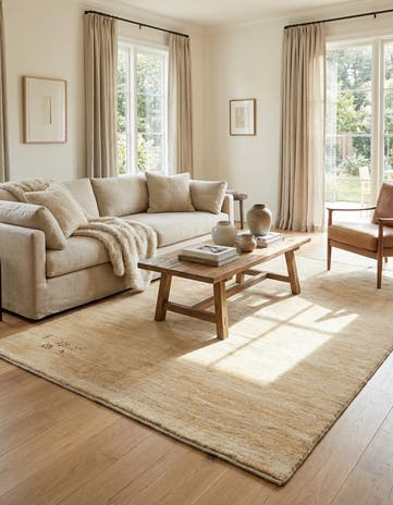 4' 10 x 6' 2 Hand Knotted Gabbeh Shouli Persian Wool Rug