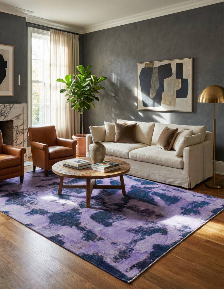 Detail image of 6' x 9'  Hand Knotted Ultra Vintage Persian Wool Rug