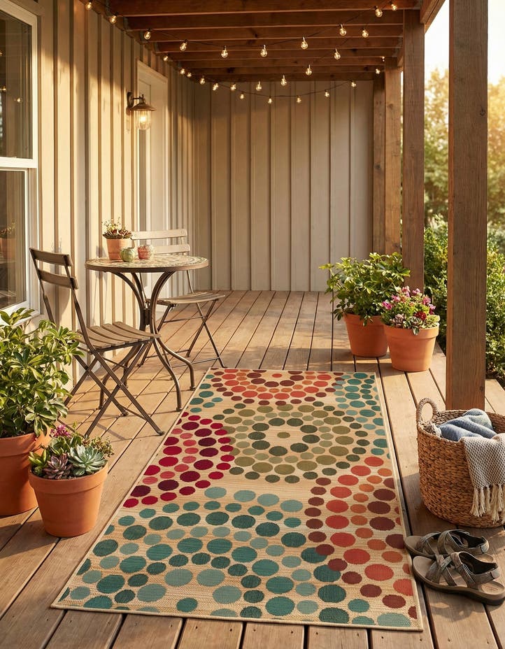 2' 7 x 5' 3 Easy-Clean Modern Indoor / Outdoor...