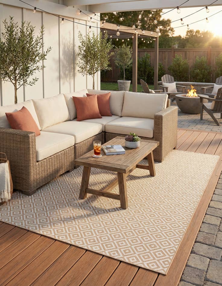 Detail image of  7' x 10'  Washable Jill Zarin Costa Rica Indoor / Outdoor Rug