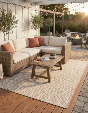 7' x 10' Easy-Clean Jill Zarin Costa Rica Indoor / Outdoor Rug