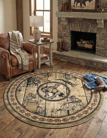 4' x 4' Pioneer Round Rug