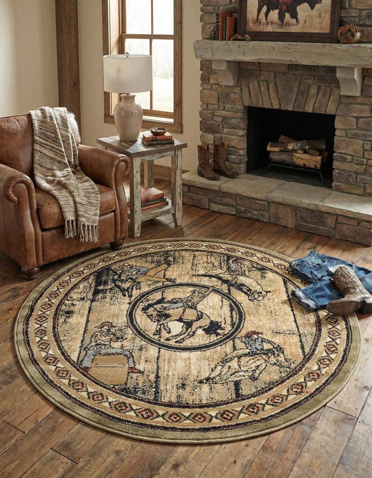 Detail image of  4' x 4' Pioneer Round Rug