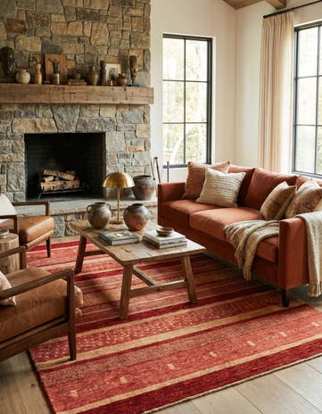 4' 3 x 6' Hand Knotted Kashkuli Persian Rug