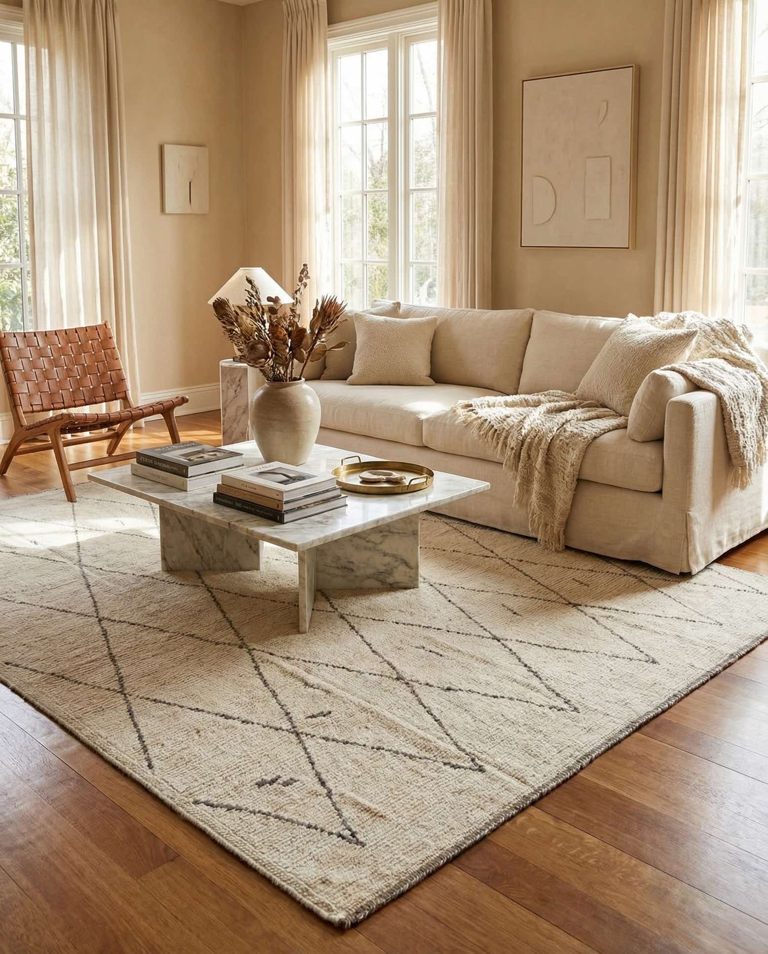 8' 1 x 10' 1 Hand Knotted Moroccan Wool Rug