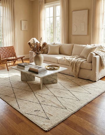 8' 1 x 10' 1 Hand Knotted Moroccan Wool Rug