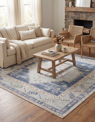 Sky blue Whitney Square Rug