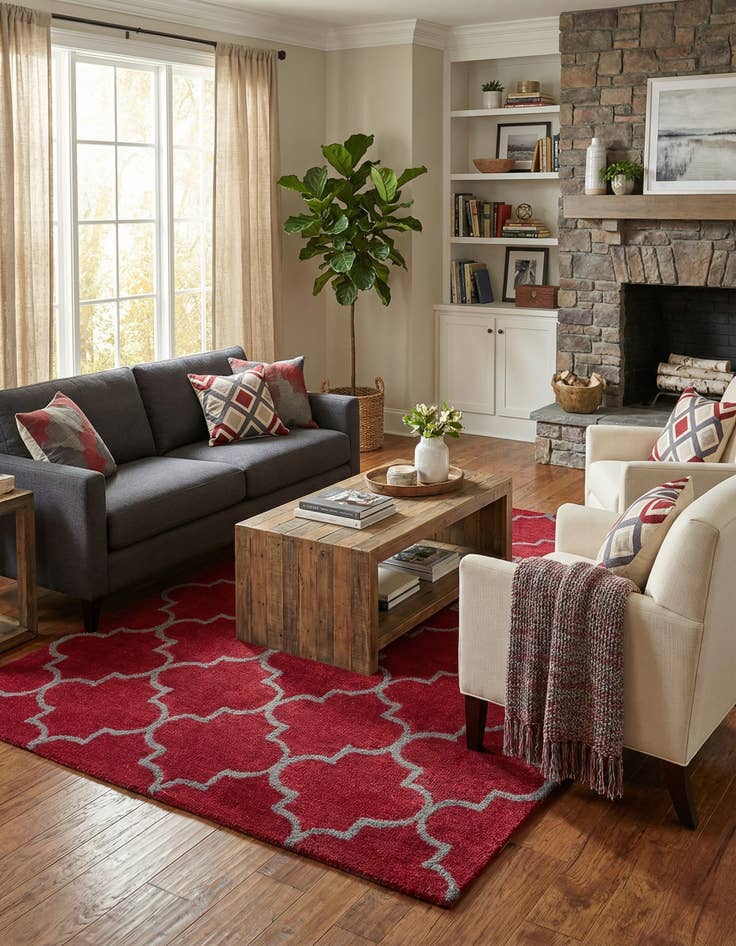 Detail image of 5' 1 x 8' 1 Luna Wool Rug