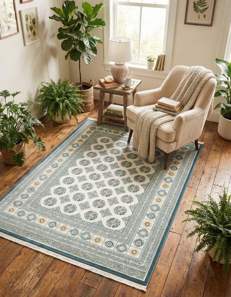 Detail image of 5' 3 x 8' Nain Design Rug