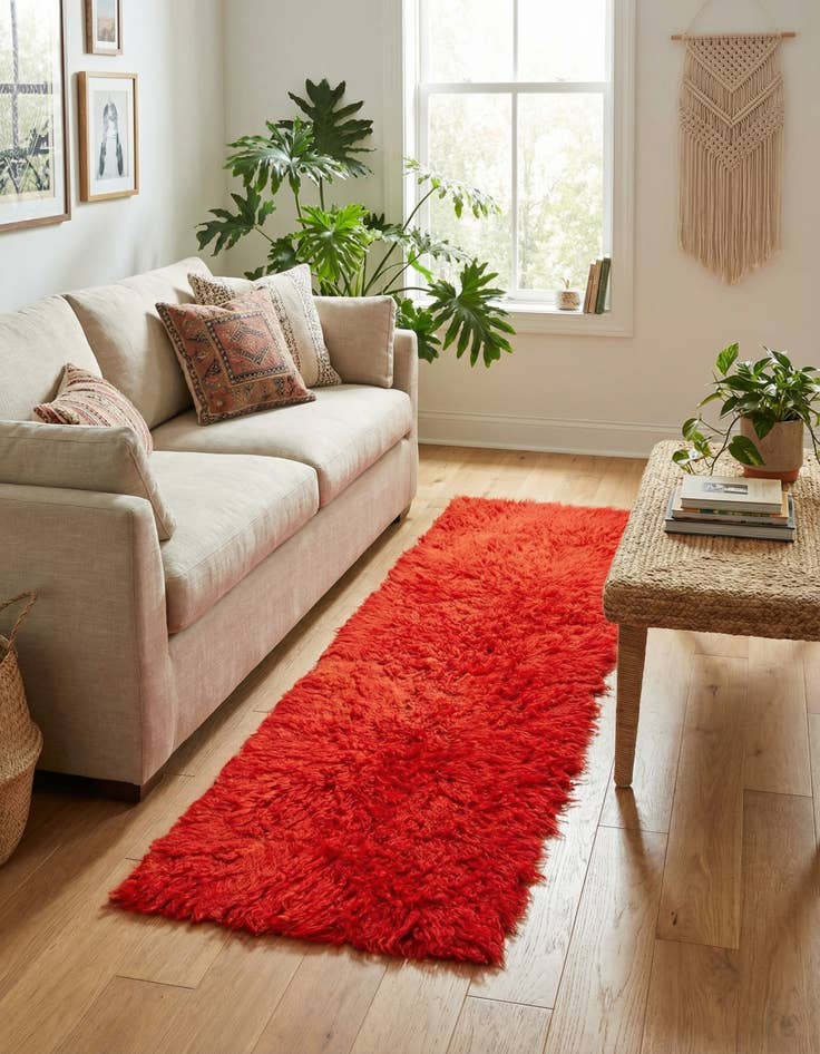 Detail image of  2' 5 x 6' 6  Hand Knotted Moroccan Wool Runner Rug