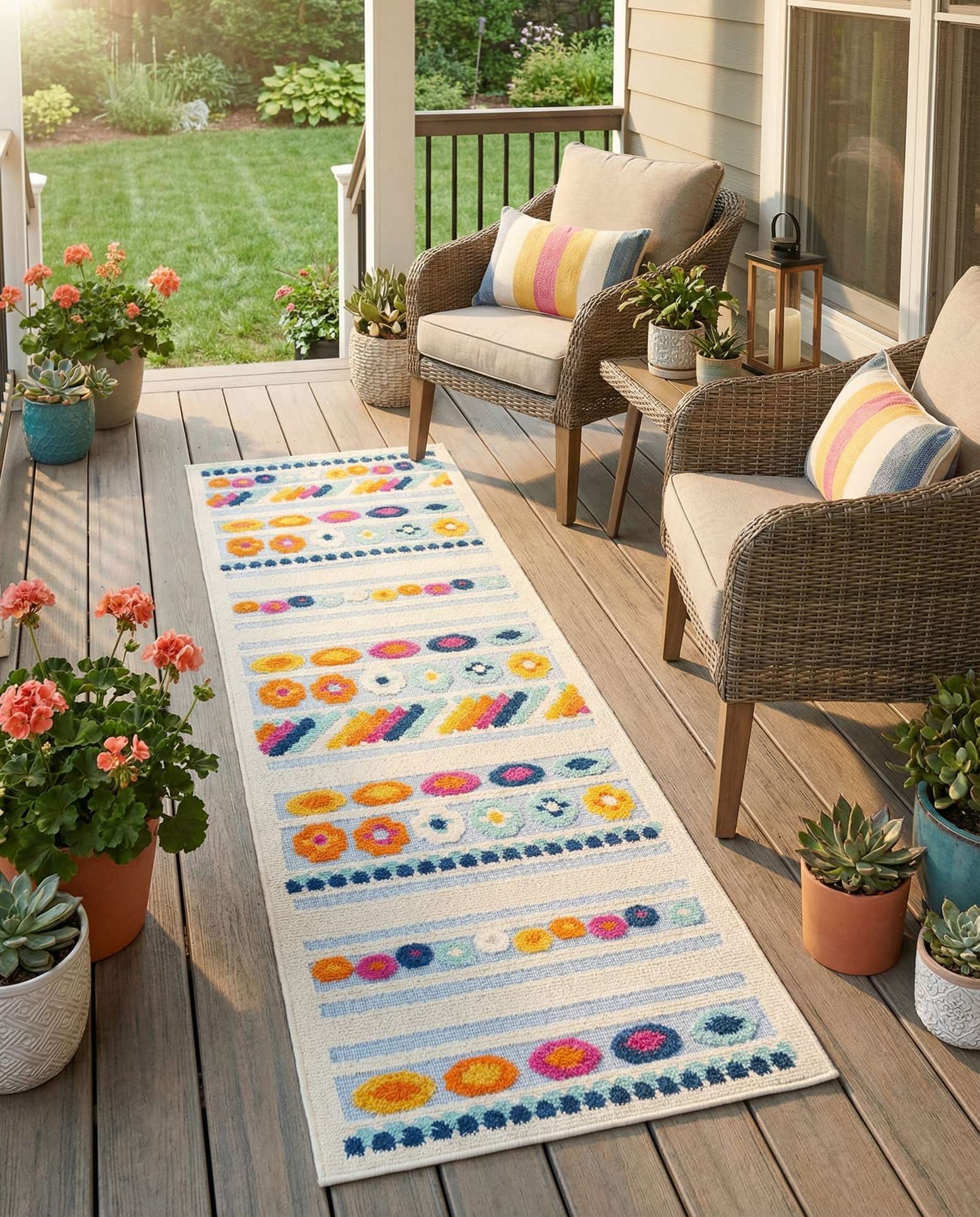 2' x 8' Easy-Clean Aruba Indoor / Outdoor Runner Rug