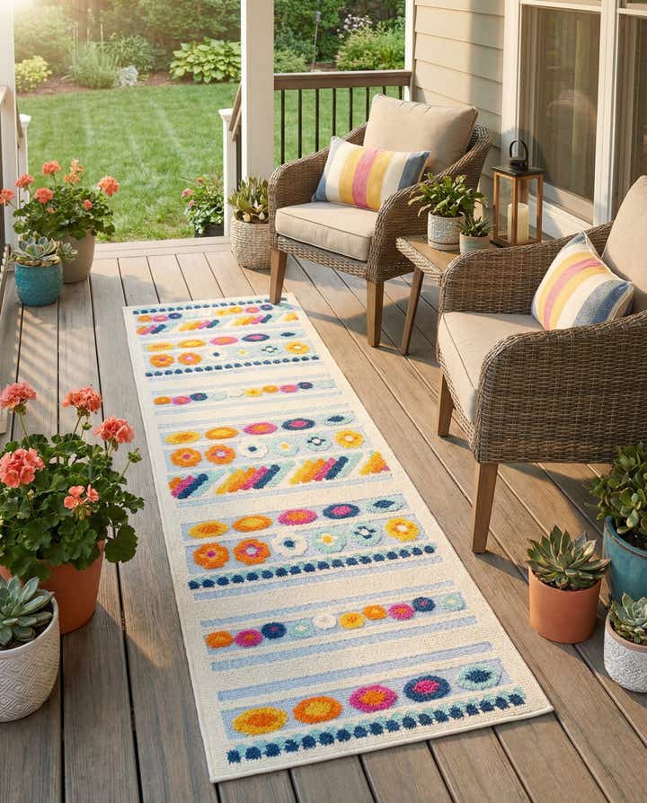 2' x 8' Easy-Clean Aruba Indoor / Outdoor Runner Rug
