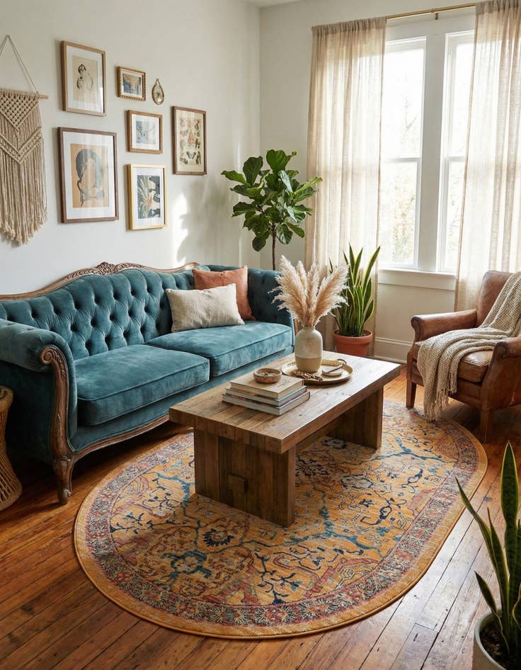 Detail image of 5' 3 x 8' Lola Oval Rug