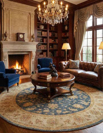 8' 2 x 8' 2 Kaizar Wool Round Rug