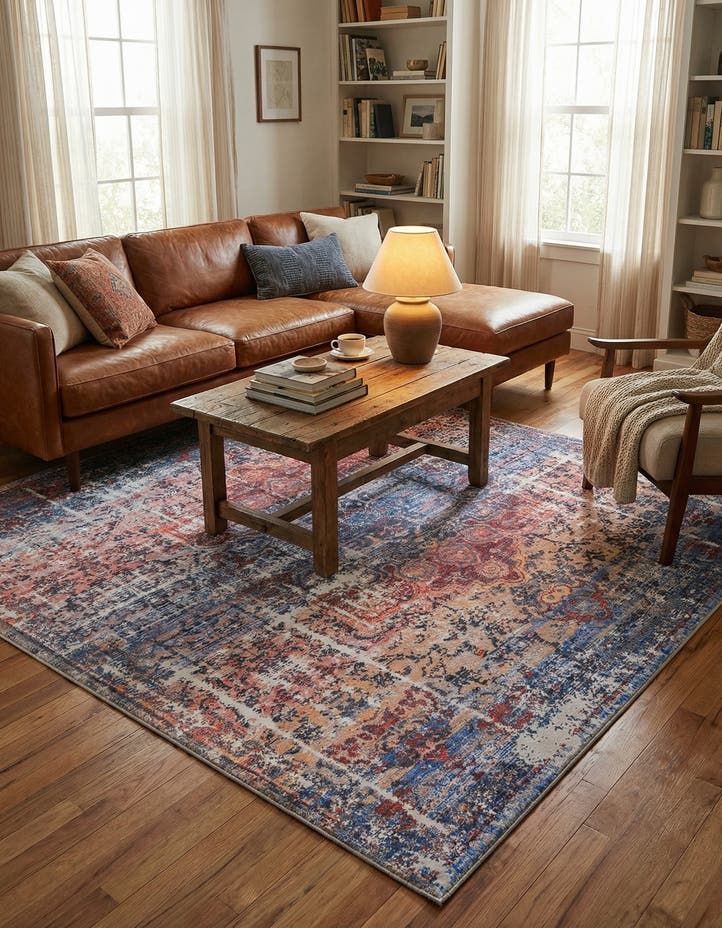 7' 10 x 7' 10 Washable Francesca Square Rug