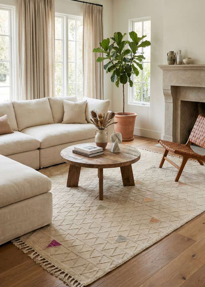6' 1 x 9' 9 Hand Knotted Darya Wool Rug
