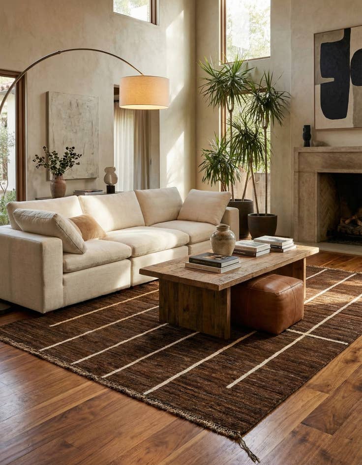 Detail image of 5' x 6' 6 Hand Knotted Moroccan Wool Rug