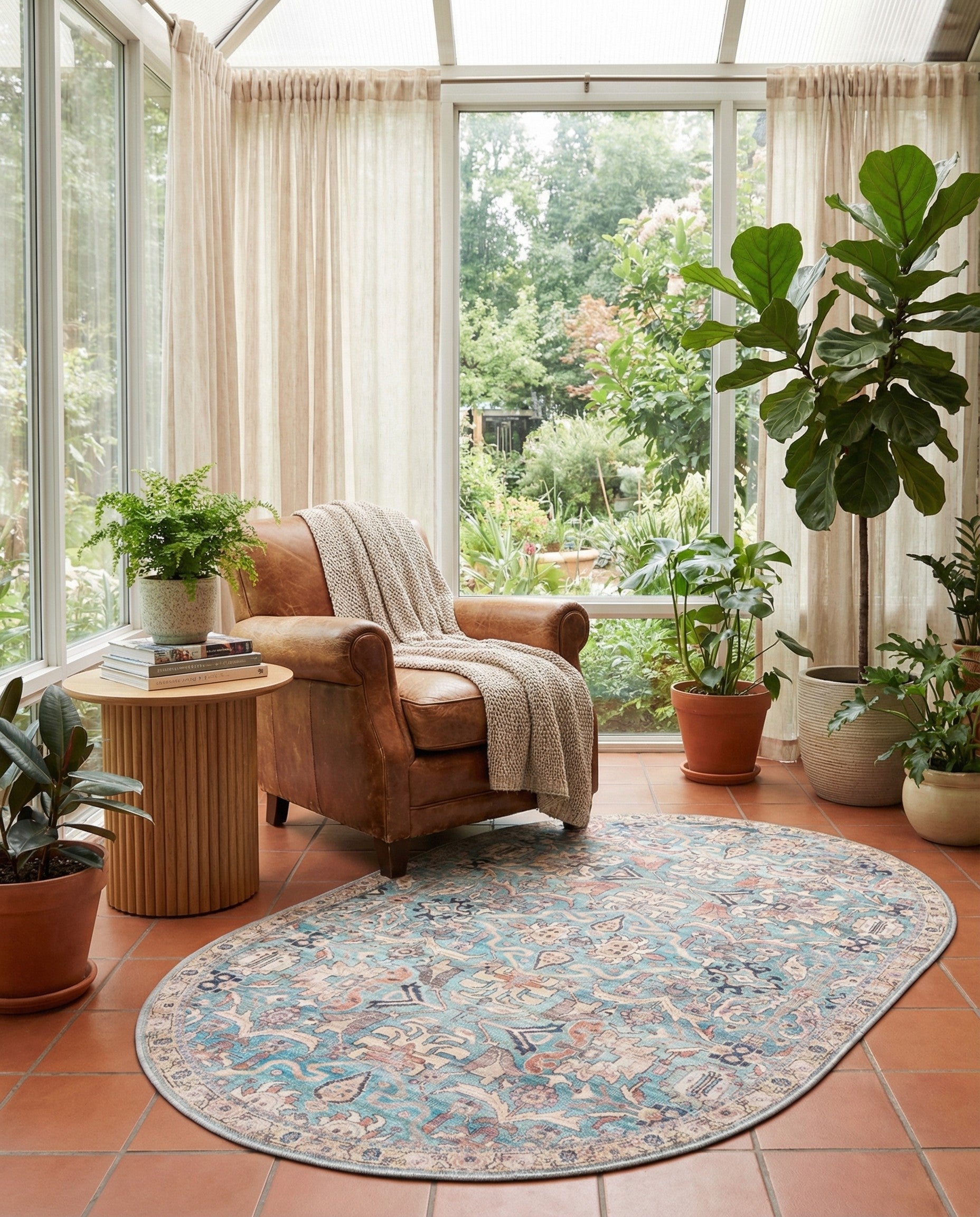 4' x 6' Washable Nostalgia Oval Rug