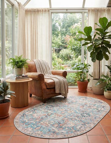 4' x 6' Washable Nostalgia Oval Rug