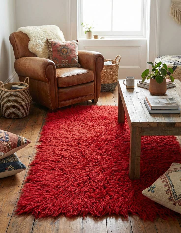 Detail image of  2' 10 x 5' 4  Hand Knotted Moroccan Wool Rug